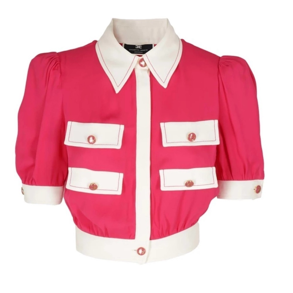 Elisabetta Franchi Georgette Viscose NWOT BLOUSE! Size 40. Italian